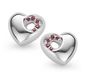 Orphelia Oorbel Hart Garnet Zirconium Sterling Zilver 925