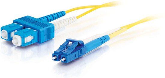 CablesToGo Glasvezel kabel 5 m OFNR LC SC Geel