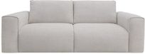Vente-unique canapé-lit quatre places express en tissu texturé beige - Surface de couchage 160 cm matelas 13 cm POGLO