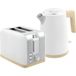Yumi Bouilloire Électrique 1,7l 2200w Et Grille-pain 2 Fentes, 7 Niveaux De Dorure, Blanc, Lot Petit-déjeuner