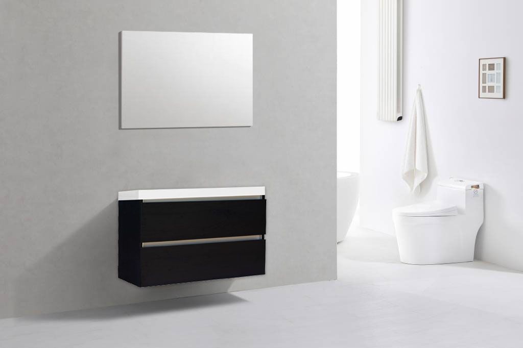 Badkamerplanet Badkamermeubel Generation Deep Black 80 cm Mineraal