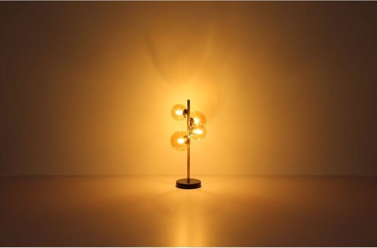 Plafondlamp RIHA 3.50 Watt G9 Matt zwart - 3 Lichts Amber