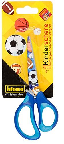 Idena 14028 - Zachte schaar met ballenmotief - Blauw - 1 stuk
