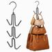 ZEDODIER Portemonnees Handtassen Hangers, Portemonnee Handtas Houder 4 Pack Zwart Metalen Ruimtebesparende Hangers Tassen Handtassen Opslag Organizer, Kastorganisatie voor Portemonnees Handtassen