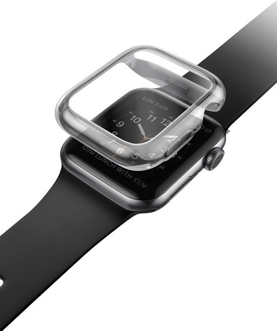 Uniq - Garde Screenprotector Apple Watch Series SE/6/5/4 - 44mm - Dark Transparent