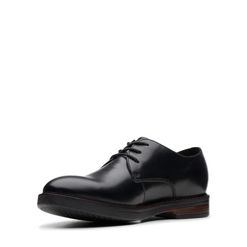 Clarks Paulson Plain Mens Black Leather, 7