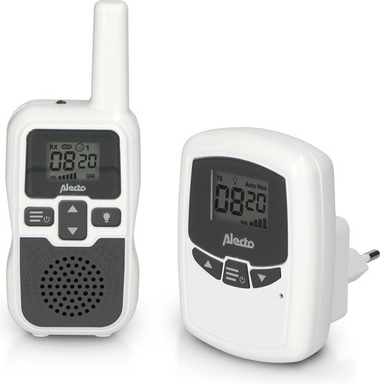 Alecto DBX-80 Babyfoon - 3km Bereik - Wit/Antraciet