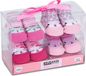 BRUBAKER 4 Paar Babysokken voor Meisjes 0-12 Maanden - Katten Roze/ Roze
