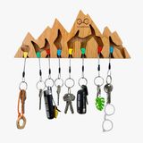Yy Vertical KeyHolder XL – wand-sleutelhouder van kersenhout, geïnspireerd op klimmen