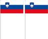 Merkloos Zwaaivlaggetje vlag Slovenie - 10x - 12 x 24 cm - handvlaggetje - landenvlag - Sloveense versiering