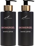 Splashbox Cosmetics Showergel White Lotus 300 ml - gouden pomp - 2 stuks