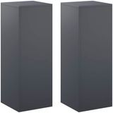 vidaXL Plantenstandaard 2 pcs antraciet 30 x 30 x 80 cm