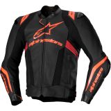 Alpinestars Veste En Cuir Missile V3 Ignition Black Red Fluo Dark Red, Taille: 48