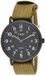 Timex Weekender 43mm zwarte wijzerplaat en olijfgroene band quartz horloge TW2U68200