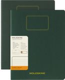 Moleskine Student Cahier Journal, set van 2 gelinieerde notitieschriften met uitneembare pagina's, kartonnen envelop en stickers, kleur mirtegroen, formaat XXL 21,6 x 27,9 cm