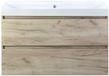 BES LED Maxx XL Badmeubelset 100 cm - Craft Oak - Wastafel Just Zonder Kraangat