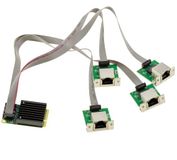 KALEA-INFORMATIQUE Intel I350-T4 4-Port Mini PCIe Network Controller Card | RJ45 Gigabit Ethernet, 10/100/1000 Mbps, IEEE 802.3ad, VLAN 802.1Q, PXE DPDK, Jumbo Frame