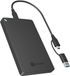 Icy Box IB-201T-CU31, 2.5" SATA HDD/SSD behuizing, USB-C/A 6 Gbit/s, Zwart