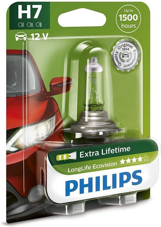 Philips LongLife EcoVision H7 Halogen Headlight Bulb - 12V - 55W