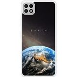 Samsung Galaxy A22 Earth Verstevigd hoesje met sublimatie bedrukking