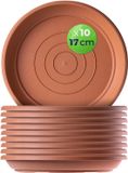 KADAX Ronde Bloempot Schotel 17 cm Terracotta 10 stuks