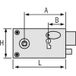 JPM Serrure en applique verticale extra plate à fouillot - Bec-de-cane main droite