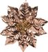 Decoris Christmas tree flower - on clip - copper - glitter - 24 cm - plastic - Christmas star - Christmas decoration