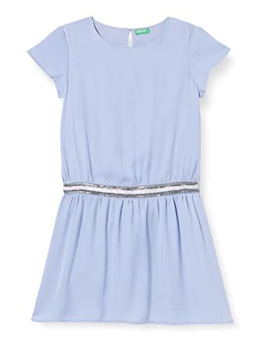United Colors of Benetton Meisjes Jurk - Blauw - 150 cm