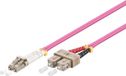 Good Alcasa LW-803LS4 Glasvezel kabel 3 m OM4 LC ST Violet