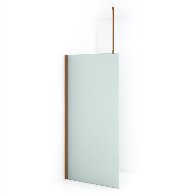 Maxaro Inloopdouche Diamond 100cm 8mm Mat Veiligheidsglas Koper
