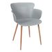 THE HOME DECO FACTORY Lorens fauteuils, set van 2, grijs, 60 x 54 x 82 cm, polypropyleen