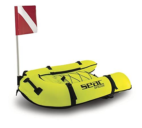 Seac Bridge - Opblaasbare zwemboei voor freediving en speervissen - 95 x 70 cm