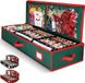 Premium cadeauverpakking, papieren opbergtas met handige vakken voor kerstaccessoires, geschikt voor maximaal 24 rollen, opbergdoos met grote capaciteit, 1 stuks (pak van 1)