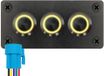 ProRide Interrupteurs à pression métalliques ON-OFF 220V - 16mm - Panneau encastré triple - IP67 - Indicateur LED Jaune