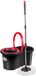 Dirt Devil Dweilset Spin Mop Set – 360 Graden Draaibare Dweil – Uittrekbare Stang – Roestvrijstalen Handgreep – Emmer met Wringmand – 16 Liter – Zwart/Rood