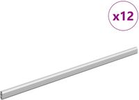 vidaXL Kaststang - 12 stuks - Zilver - Aluminiumlegering