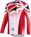 Alpinestars Techstar Nomur maillot de motocross - Rouge/gris - Taille L