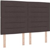 vidaXL Boxspringbed met matras Donkerbruin 160 x 200 cm Stof