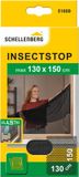 Schellenberg 51009 vliegenscherm voor ramen, elastisch, antraciet, 130 x 150 cm