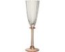 J-Line Verre à champagne rayé transparent/saumon