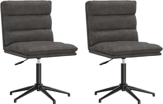 vidaXL Eetkamerstoelen 2 stuks kunstleer zwart