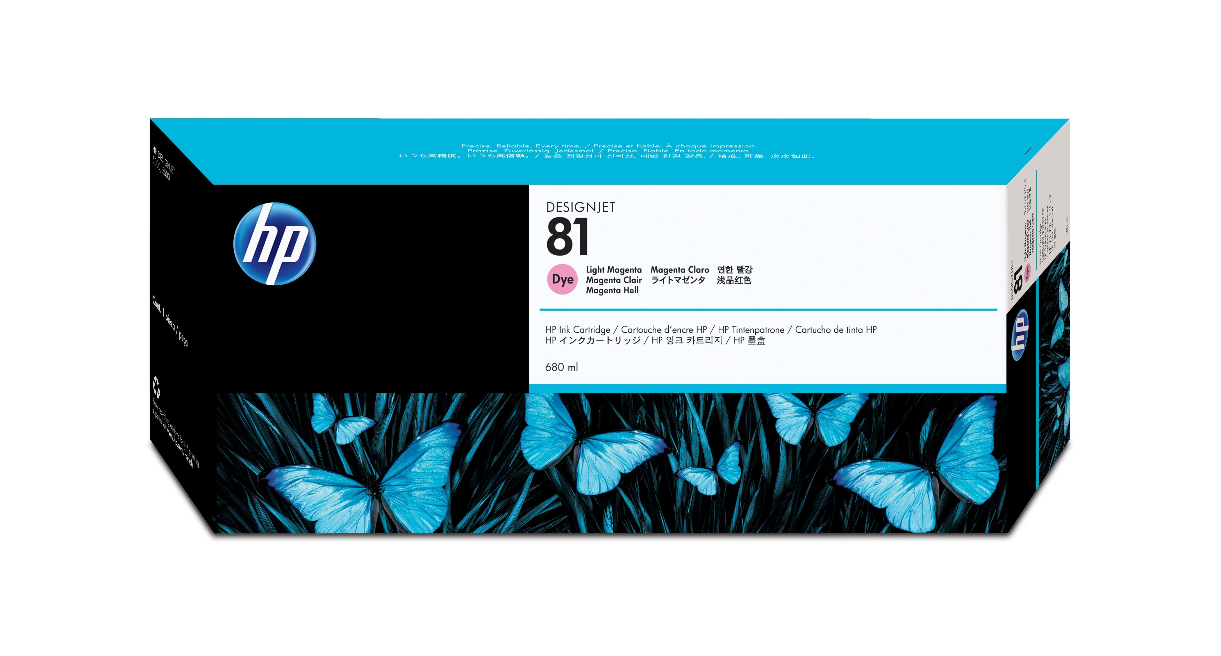 HP 81 licht-magenta kleurstofinktcartridge, 680 ml single pack / Lichtmagenta