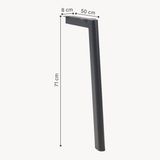 [en.casa] Tafelpoten Hostang 4-delig set 50x8x71 cm zwart