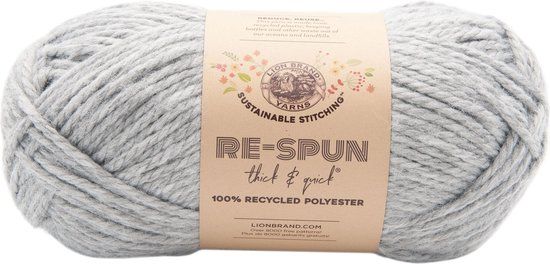 Lion Brand Re-Spun Thick & Quick Yarn Evergreen - Super Bulky Knitting Yarn - 340g - 204m - 9mm Needles