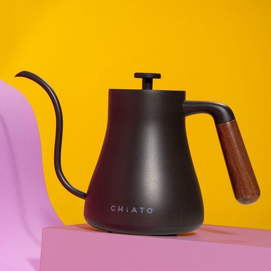 ChiatO flowPLAY Gooseneck Elektrische waterkoker, 0.6 l – Zwart