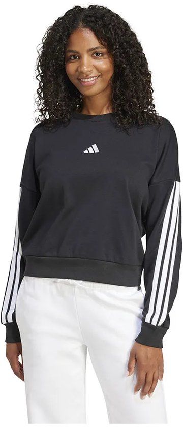 Adidas Essentials 3 Stripes French Terry Sweatshirt Zwart M Vrouw