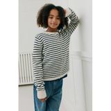 Sofie Schnoor Girls Gebreide Gestreept Vest Met Wol - Ecru