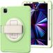 Beschermhoesje Apple iPad Pro 12.9 inch (2020/2018/2021) hoes met potloodhouder, standaard, handriem en anti-val bescherming - Groen Matcha