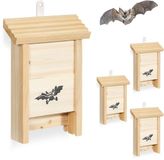Relaxdays Vleermuiskast - set van 4 - hout