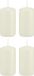 Trend Candles Bougie cylindrique/bougie tronc - 4x - blanc ivoire - 5 x 10 cm - 23 heures de combustion